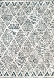 Dynamic Rugs MYTH 7297-159 Cream and Blue and Light Grey